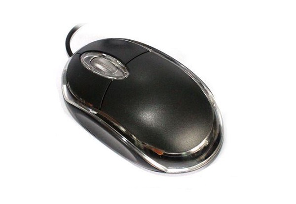 Миша комп'ютерна універсальна, ергономічна з червоним підсвічуванням під праву / ліву руку.