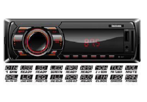 FANTOM FP-322 Black / Red- ресивер з USB / SD автомагнітола