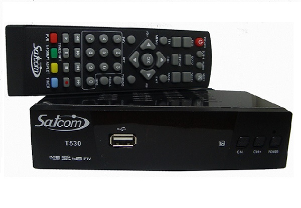 Satcom T 530 Цифровий ефірний T2 тюнер + INTERNET PVR FTA - ефірний Т2 приймач з фунціями медіаплеєра 2USB металевий корпус