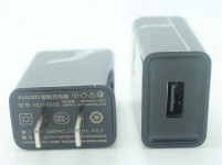 МЗП мережевий зарядний пристрій адаптер 1USB XIAOMI 5V 1A американська плоска вилка ЧОРНИЙ без пакування