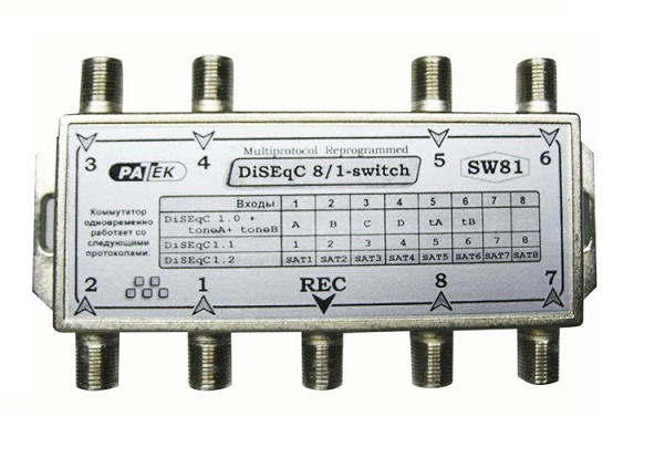 � ���� ������ �� DiSEqC 1.0, 1.1, 1.2 � 2.0