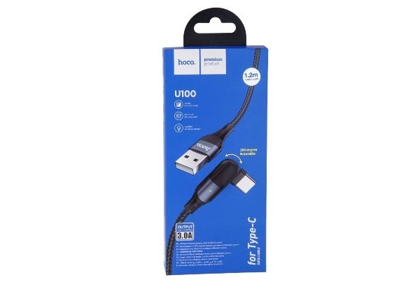 ������ Type-C USB Hoco U100 Orbit 1,2m (2.4A) ������� 180� ������ (���. ����)