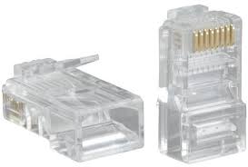 Комп'ютерний коннектор RJ45 вилка штекер 8P8C прозорий пластик