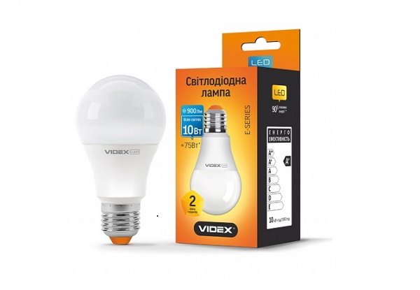 LED лампа VIDEX A60e 10W E27 4100K 220V
